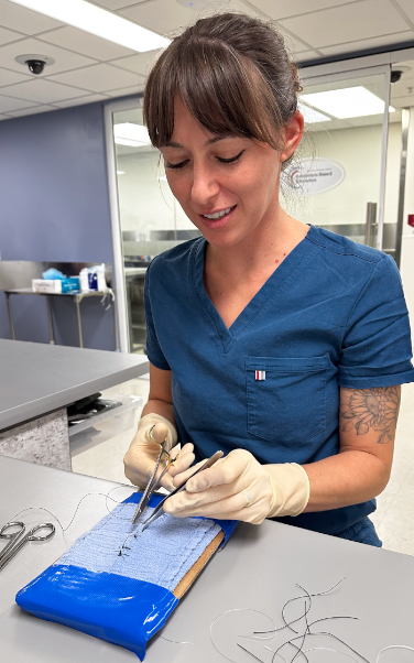 Lauren Cabrera in vet school